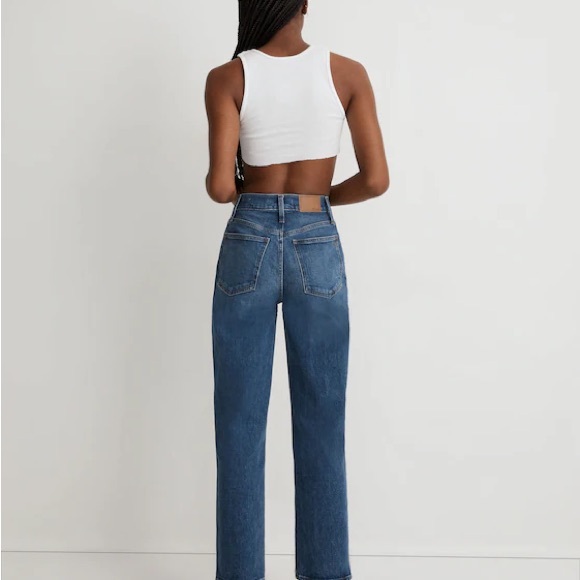 Madewell Perfect Vintage Jean High Rise Straight Crop Medium Wash 28 - Picture 2 of 6